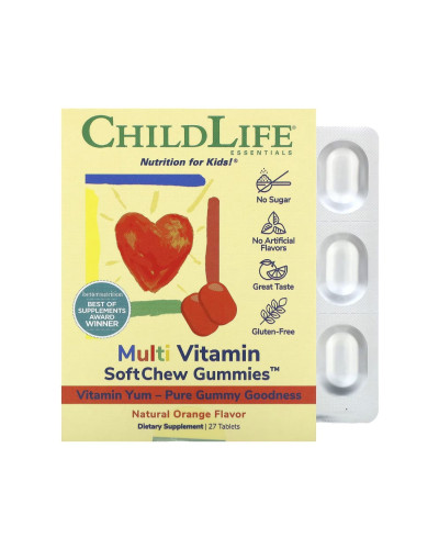 Дитячі мультивітаміни, Multi Vitamin SoftChew Gummies - 27 tabs