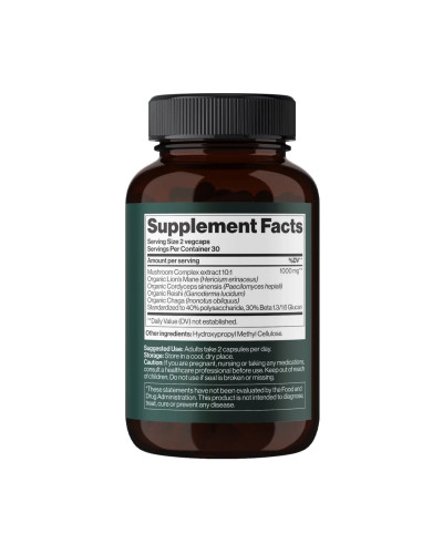 Комплекс 4 грибів, 4Mushroom Complex 1000 mg - 60 vegcaps