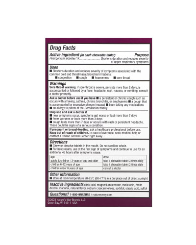 Засіб від застуди, Umcka Coldcare Cherry Kids -10 chew tabs