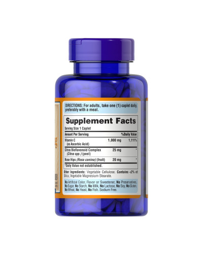 Vitamin C-1000 mg with Bioflavonoids & Rose Hips - 100 caps