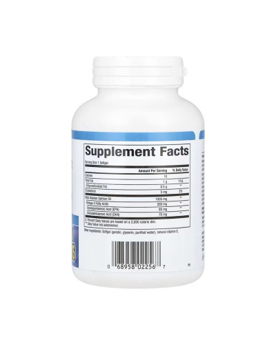 Жир дикого аляскинського лосося, Wild Alaskan Salmon Oil 1000mg - 90 softgels