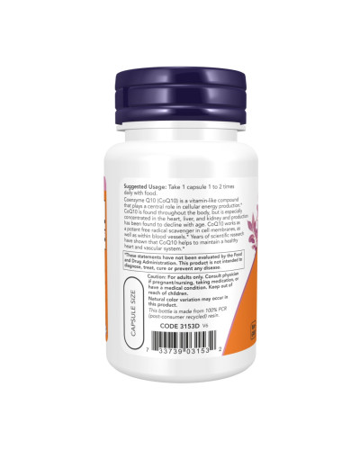 CoQ10 60mg - 180 vcaps