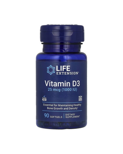 Вітамін Д3, Vitamin D3 25 mcg (1000 IU) - 90 softgels