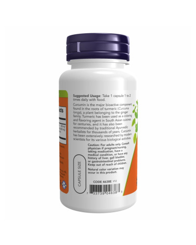 Екстракт куркуми, Turmeric Curcumin Extract - 120 vcaps