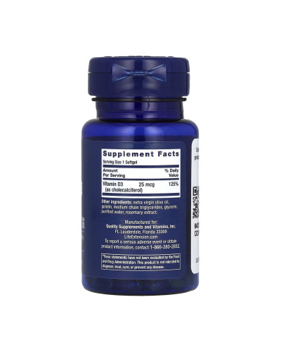 Вітамін Д3, Vitamin D3 25 mcg (1000 IU) - 90 softgels