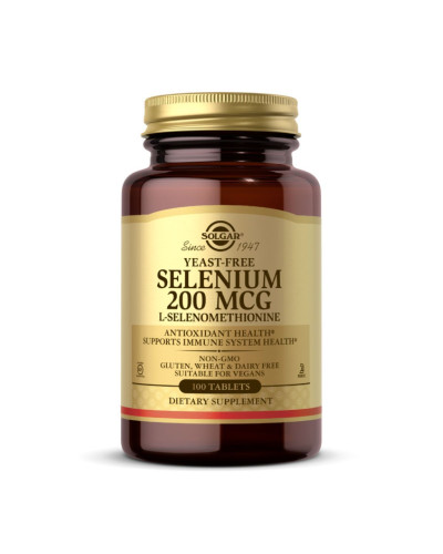 Селен, Yeast-Free Selenium 200mcg - 100 tabs