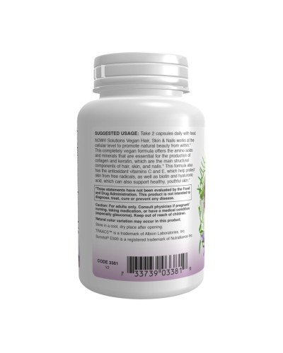 Для волосся, шкіри, нігтів. Vegan Hair, Skin & Nails - 90 vcaps