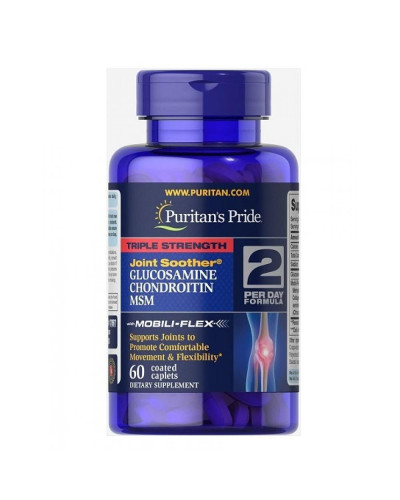 Глюкозамін Хондроїтин МСМ, Glucosamine Chondroitin MSM Triple Strength - 60 caplets