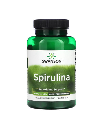 Спіруліна, Spirulina 500mg - 180 tabs