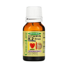Органічний вітамін К2, Organic Vitamin K2 Liquid - 7.5ml Natural Berry