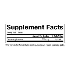 Chromium Picolinate 500mcg - 90 tabs