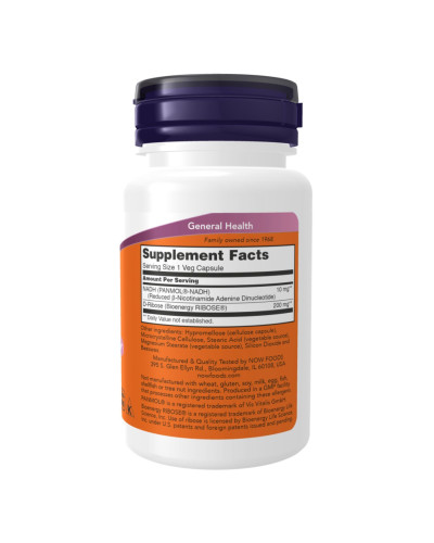 NADH 10mg With 200mg Ribose - 60 vcaps
