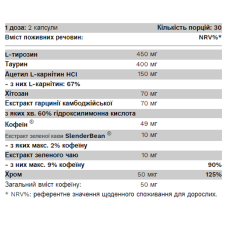 Жироспалювач, NRG Burn - 60 caps