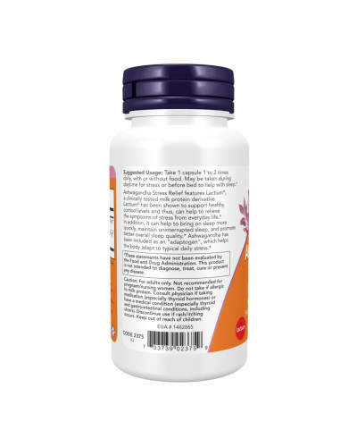 Ашвагандха, Ashwagandha Stress Relief - 60 vcaps
