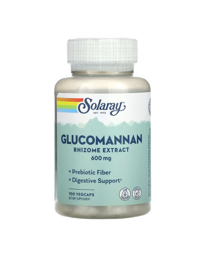 Екстракт Глюкоманнану, Glucomannan Rhizome Extract 600mg - 100 vcaps