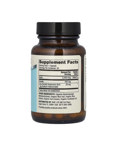 Hair, Skin and Nails (Biotin, Keratin & Hyaluronic Acid) - 30 caps