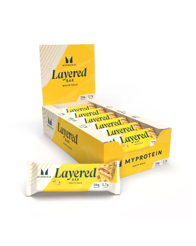 Layered Bar - 12x60g White Gold