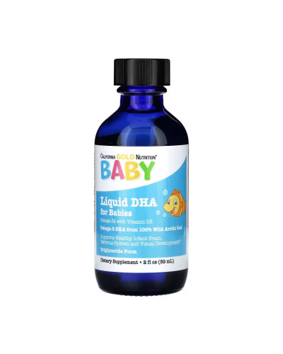 Рідка Омега 3 з вітаміном Д3 ( для дітей), Liquid DHA for Babies - 59ml