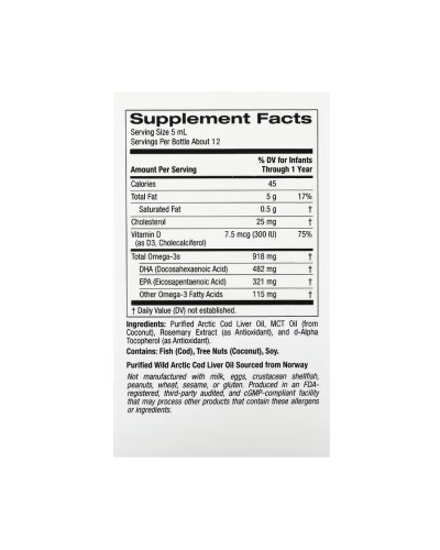 Рідка Омега 3 з вітаміном Д3 ( для дітей), Liquid DHA for Babies - 59ml