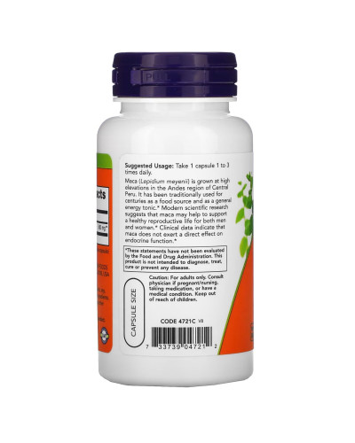 Мака перуанська, Maca 500mg - 100vcaps