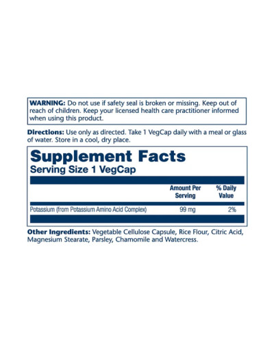 Potassium 99mg - 100 vcaps