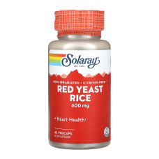 Червоний дріжджовий рис, Red Yeast Rice 600mg - 45 vcaps