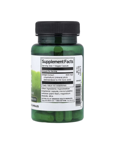 Shilajit Extract Standardized 400 mg - 60 vcaps