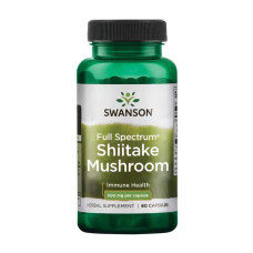 Гриб шиїтаке повного спектру, Full Spectrum Shiitake Mushroom 500mg - 60 caps