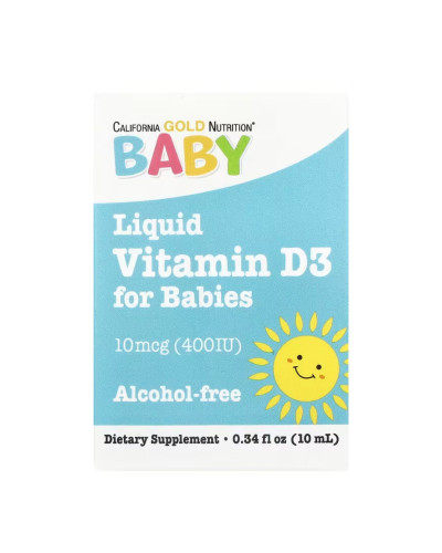 Liquid Vitamin D3 for Babies 10 mcg (400IU) - 10 ml