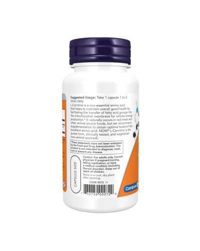 Л Карнітин, L-Carnitine 500mg - 60 vcaps