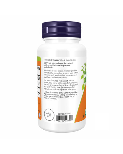 Спіруліна, Spirulina 500 mg - 100 tabs