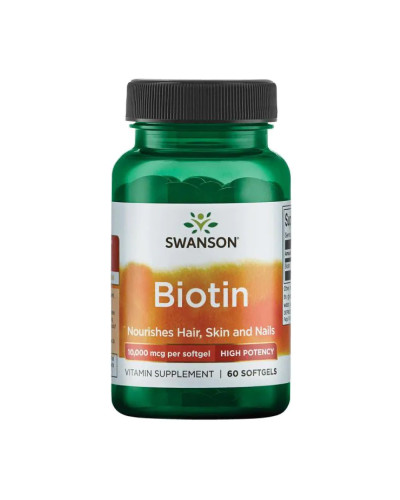 Біотин, Biotin High Potency 10,000 mcg - 60sgels
