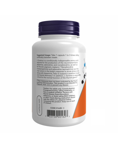 NOW Foods, L-тирозин, 500 мг, 120 капсул