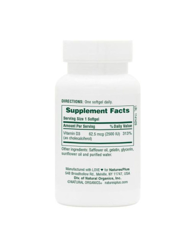 Вітамін Д3, Vitamin D3 2500 IU - 90 softgels