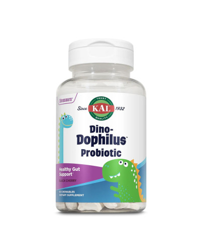 Пробіотики для дітей, Dino-Dophilus™ Kids Probiotic - 60 chewables Black Cherry