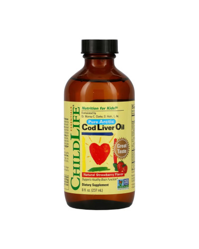 Cod Liver Oil Liquid - 237ml Natural Strawberry