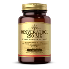 Ресвератрол, Resveratrol 250mg with Red Wine Extract - 30 softgels