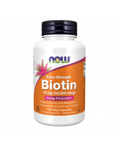 Біотин, BIOTIN 10mg (10,000mcg) - 120 vcaps