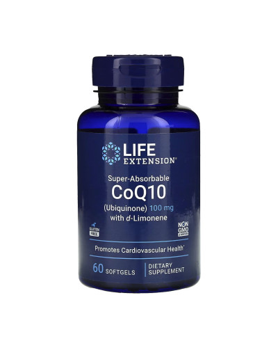Super-Absorbable CoQ10 (Ubiquinone) with d-Limonene 100mg - 60 softgels