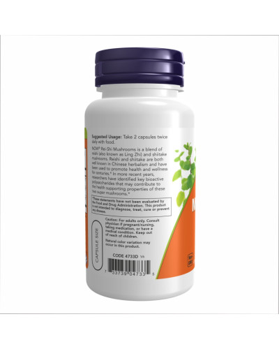 Гриби Рейші, Rei-Shi Mushrooms 270 mg - 100 vcaps