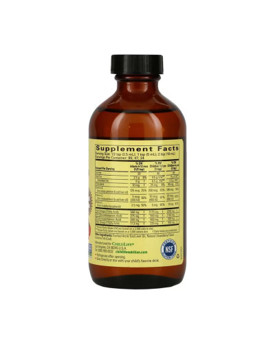 Cod Liver Oil Liquid - 237ml Natural Strawberry