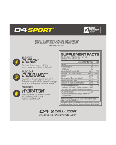 C4 Pre Workout - 213g Blue Raspberry