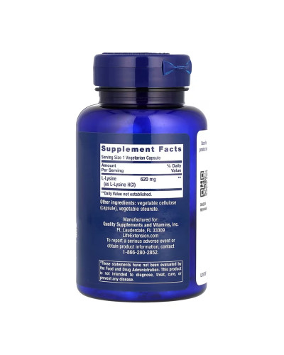 L-Lysine 620 mg - 100 vcaps