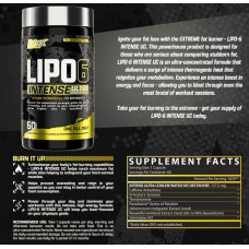 Жироспалювач, Lipo 6 BLACK INTENSE - 60 caps