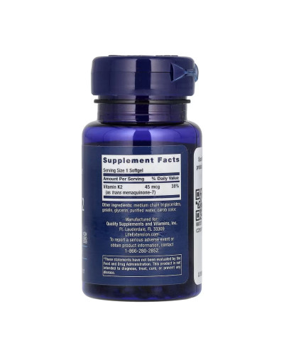 Low Dose Vitamin K2 45 mcg - 90 softgels