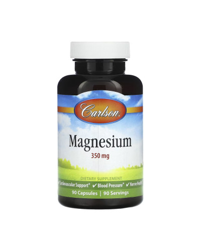 Магній, Magnesium 350mg - 90 caps