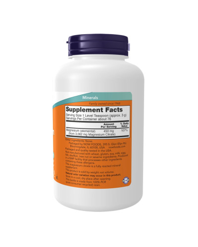 Магній Цитрат Пудра, Magnesium Citrate Powder - 8 oz