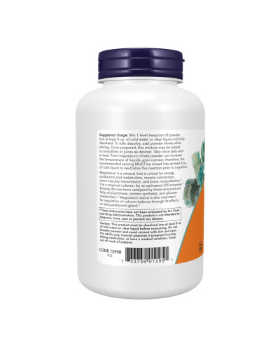 Магній Цитрат Пудра, Magnesium Citrate Powder - 8 oz