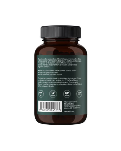 Чага, Chaga Mushroom 1000 mg - 60 vegcaps