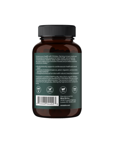 Шиїтаке, Shiitake Mushroom 1000 mg - 60 vegcaps